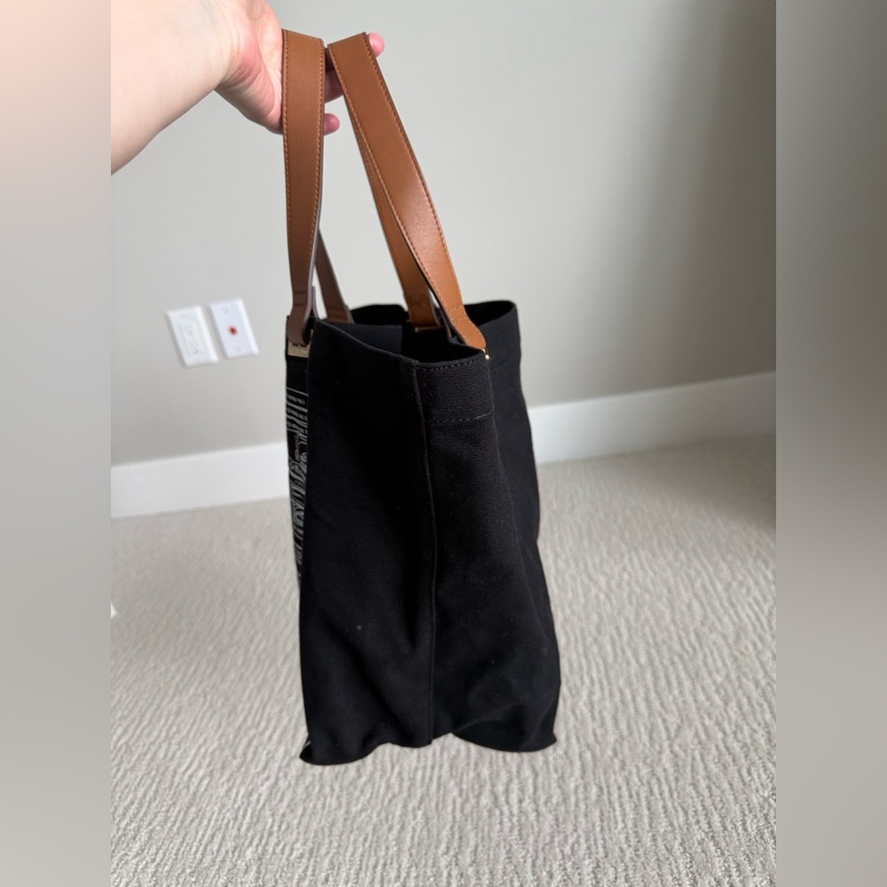 Anya Hindmarch Stacked Book Canvas print tote leather handles - Picture 9 of 9